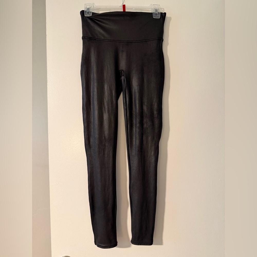 SPANX Faux Leather Black Leggings
